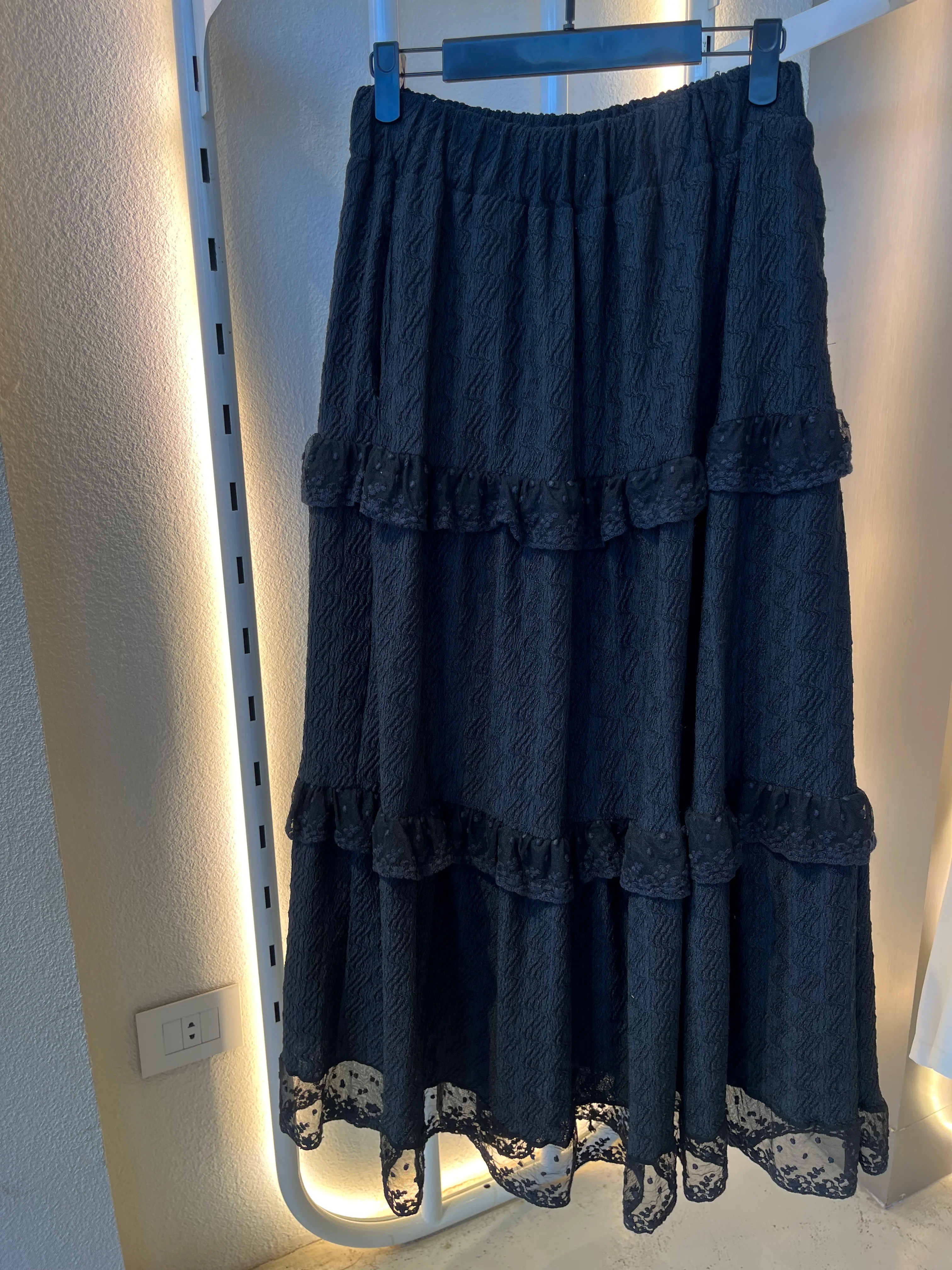 Black Ruffle Skirt
