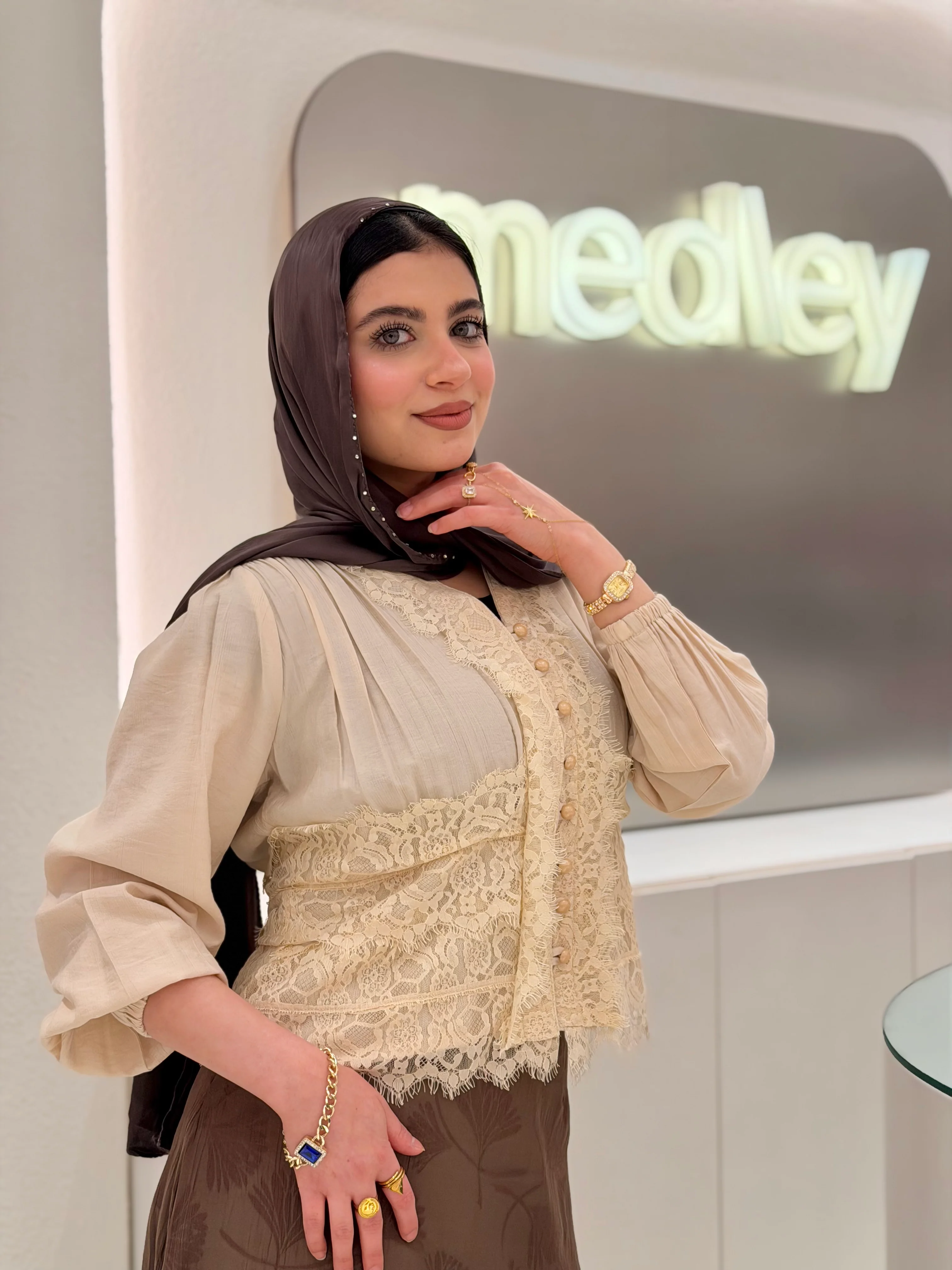 Dantel End Blouse ( Beige ) - Image 3