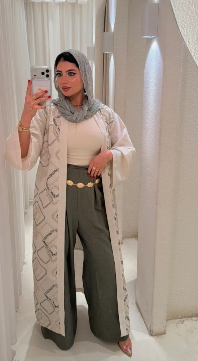 Elegant Embroidered Long Cardigan - Image 6