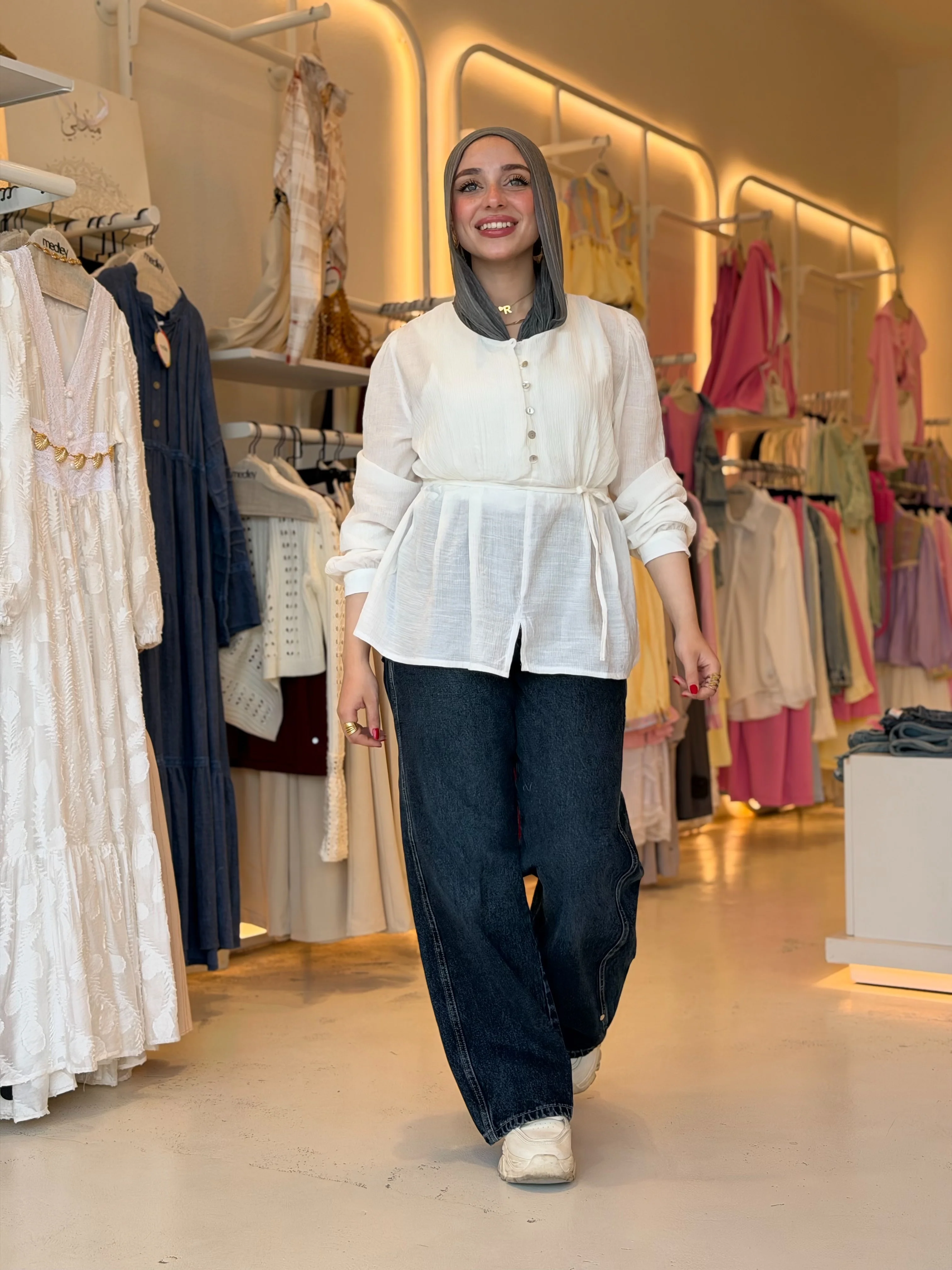 Lightweight White Blouse - Image 2