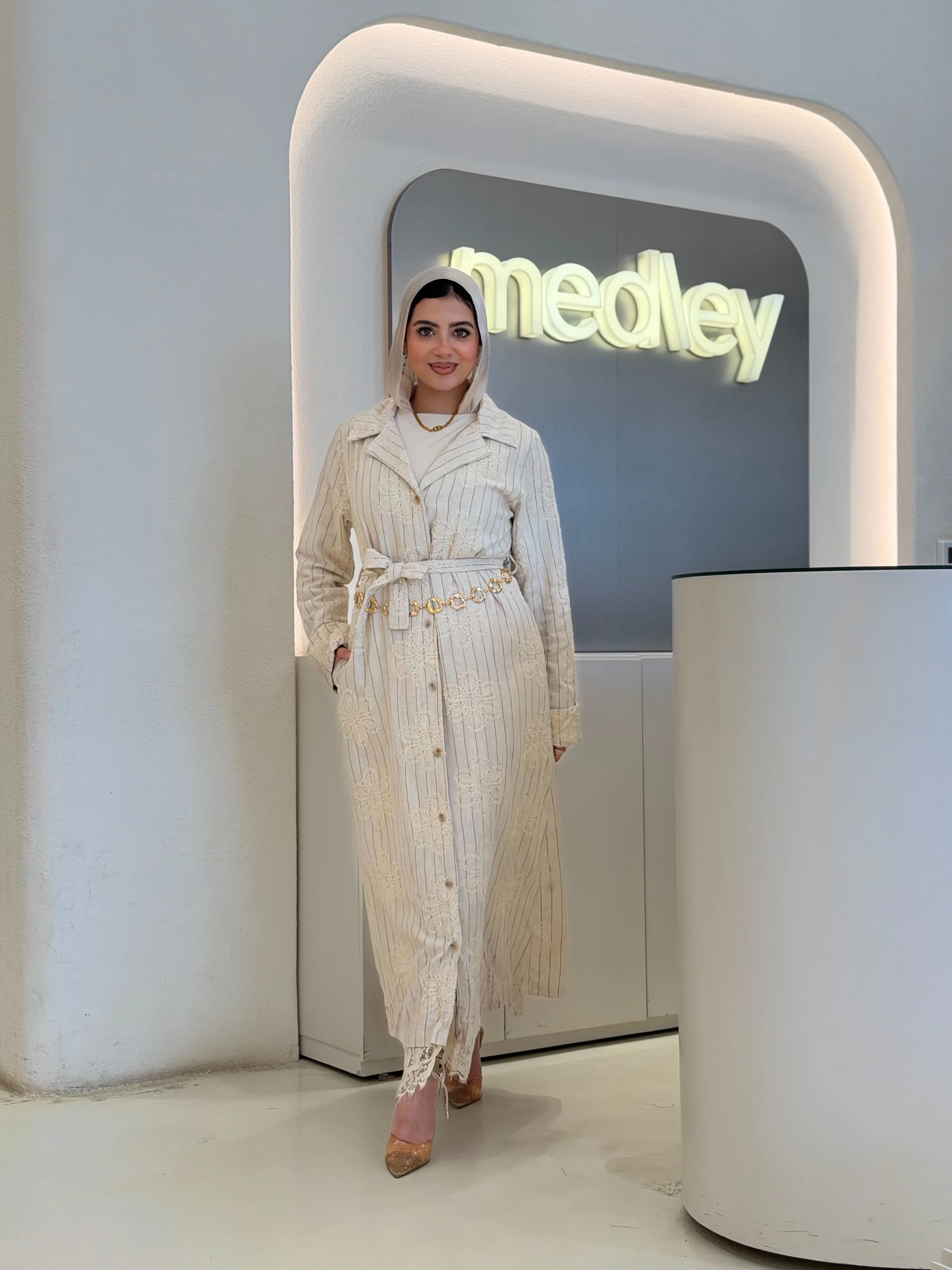 Pure Elegance Dress (BEIGE) - Image 5