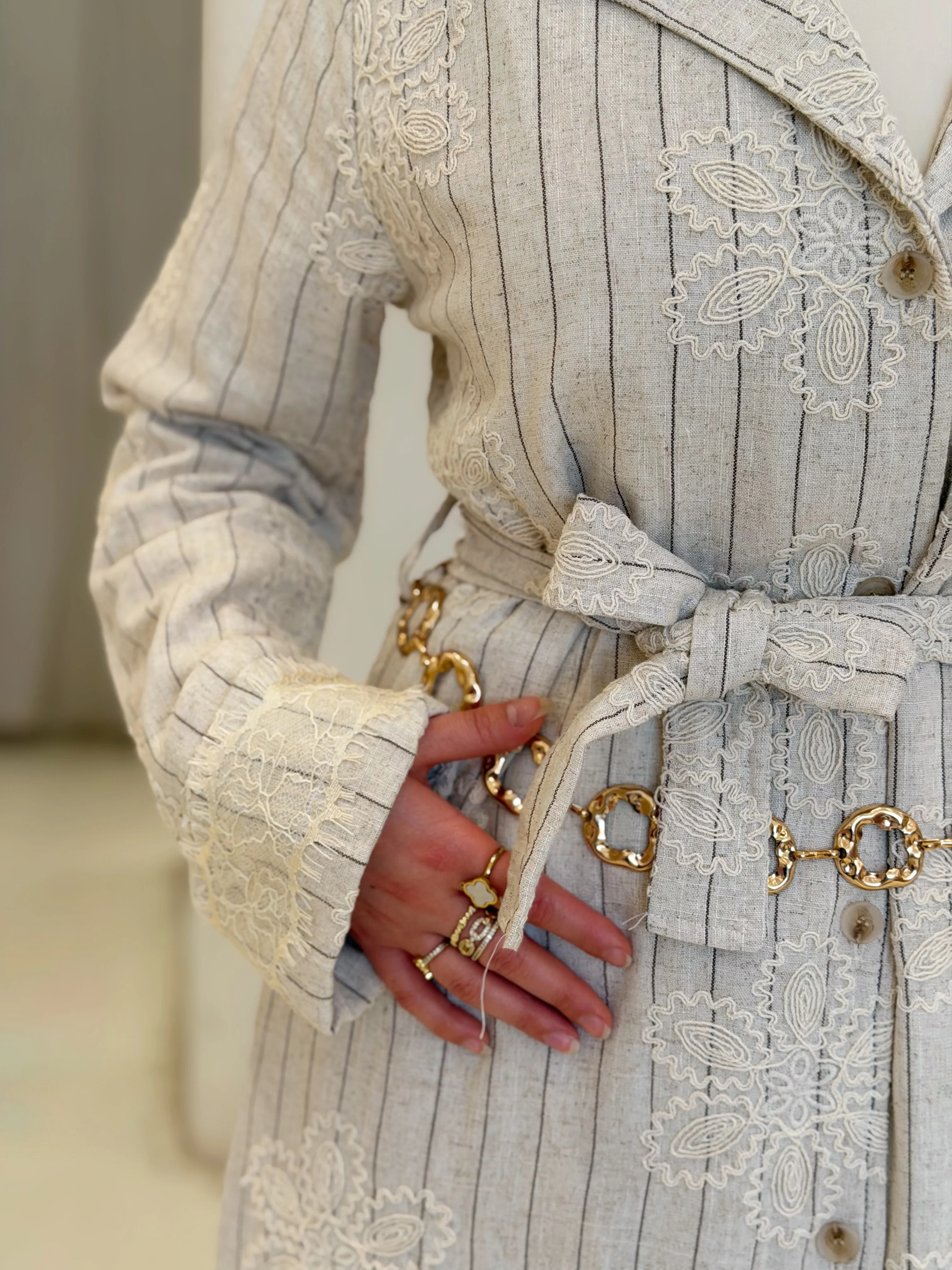Pure Elegance Dress (BEIGE) - Image 6