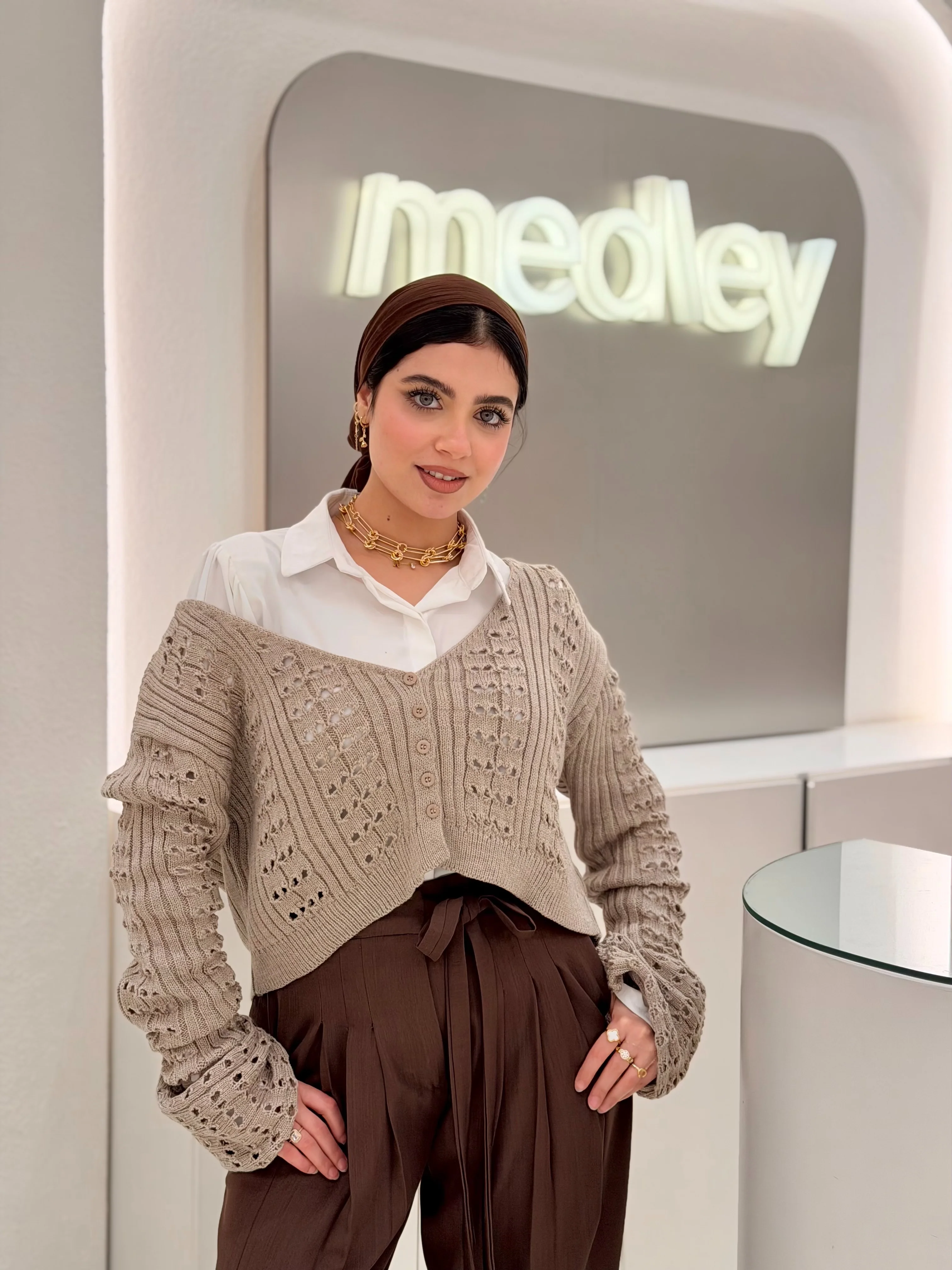 Soft Cardigan ( mocha ) - Image 3
