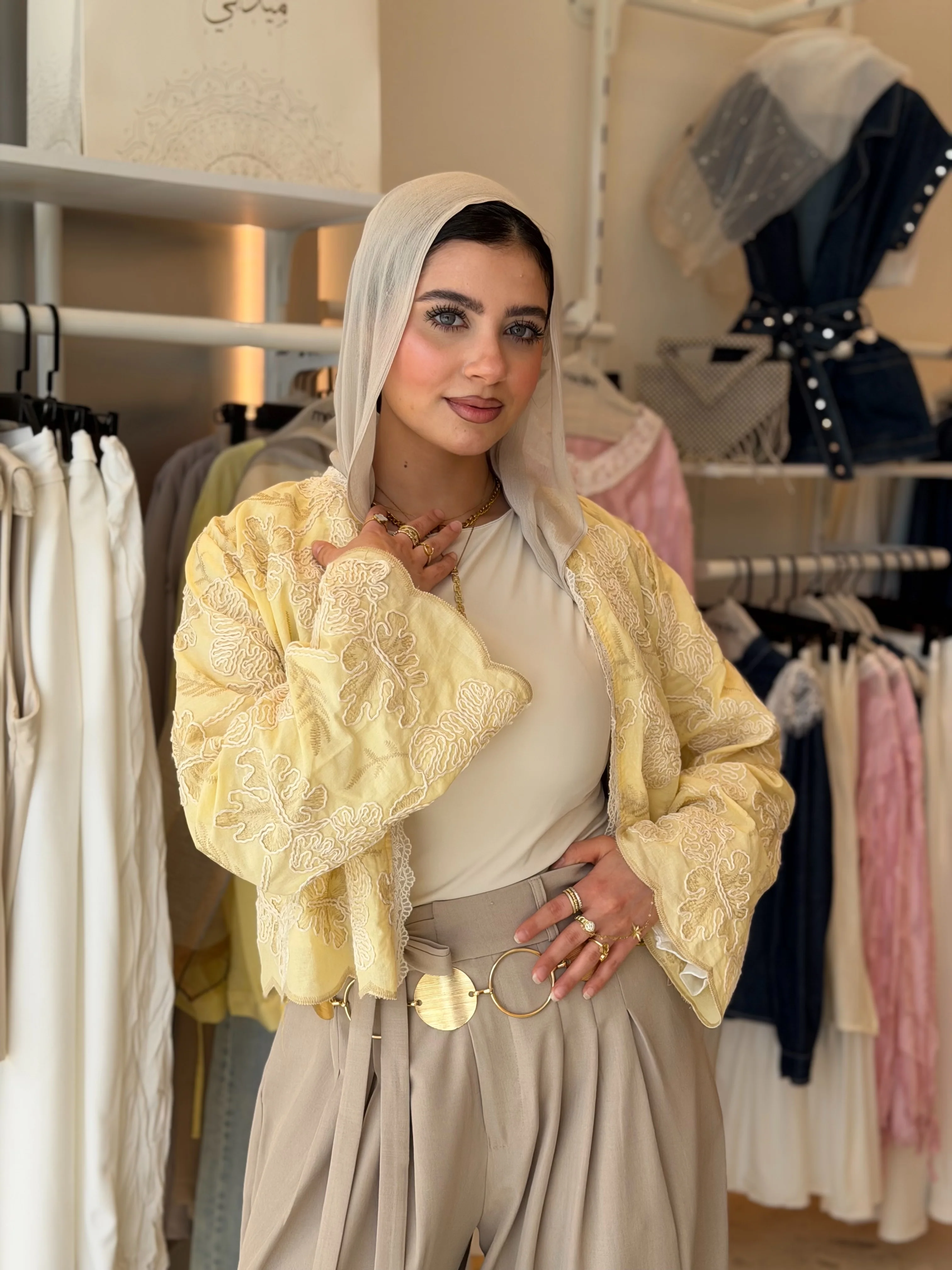 Spring Dream Cardigan (soft yellow) - Image 3