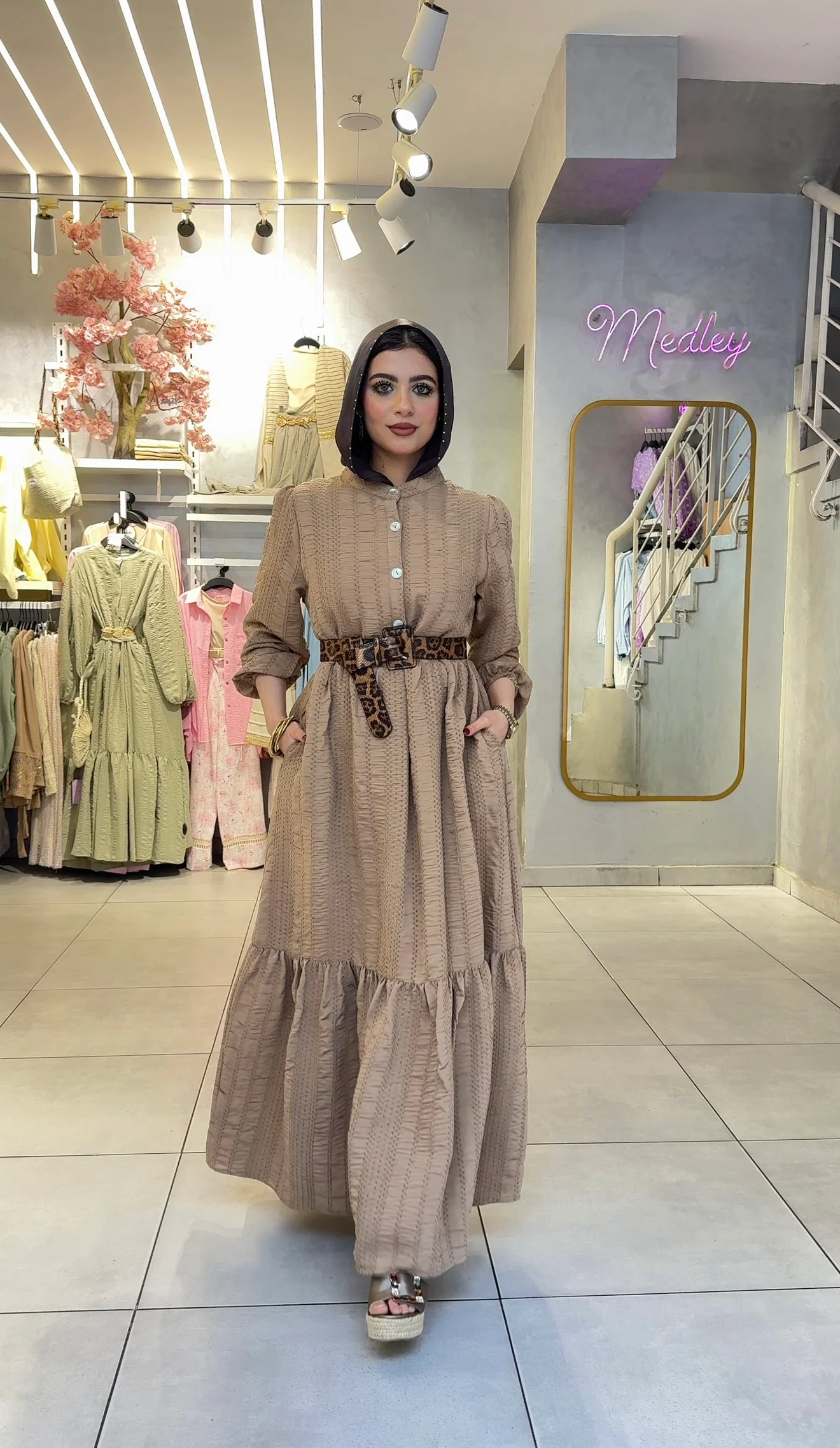 Textured Maxi Dress with Matching Gift Bag - Image 17