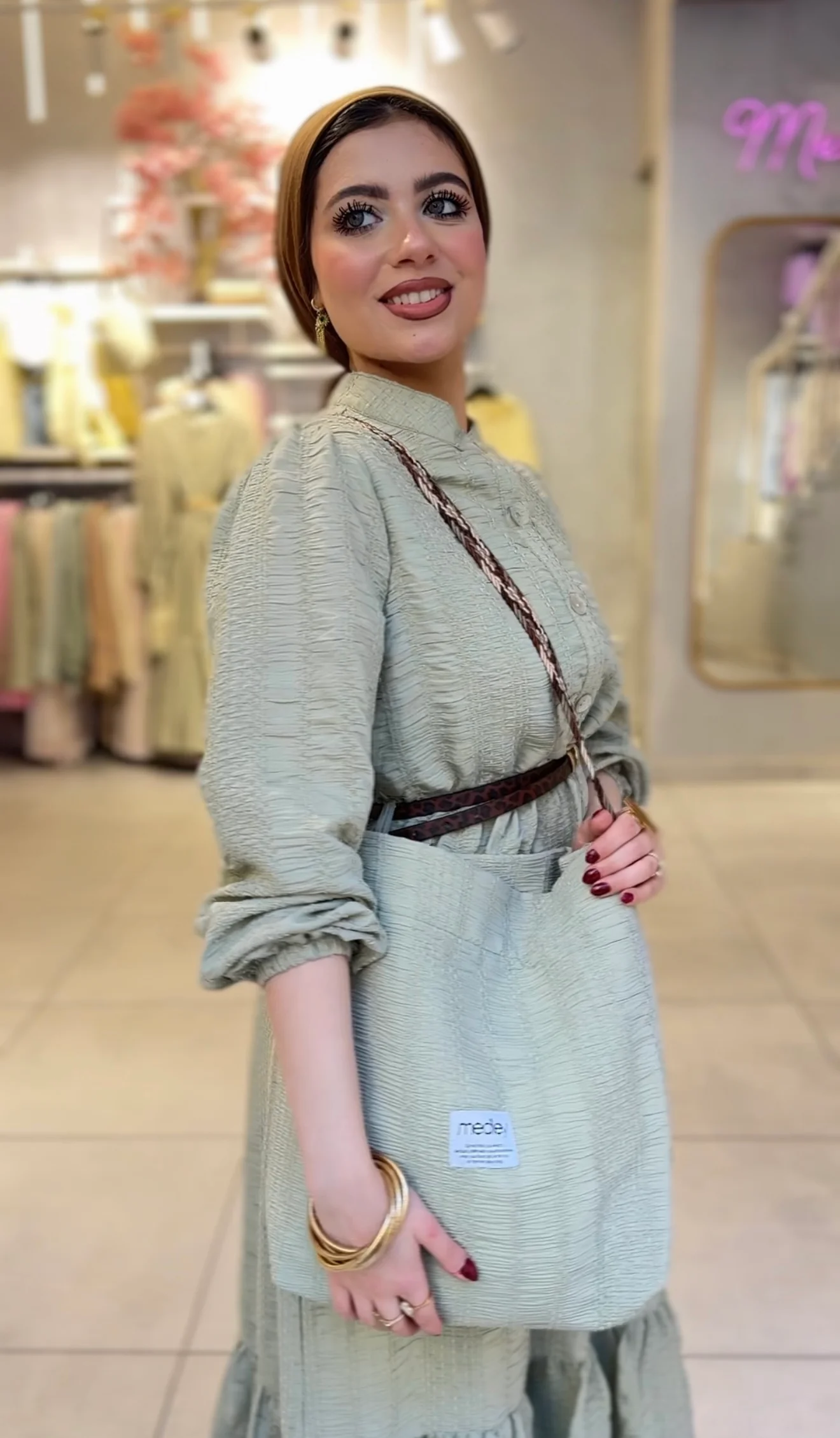 Textured Maxi Dress with Matching Gift Bag - Image 27
