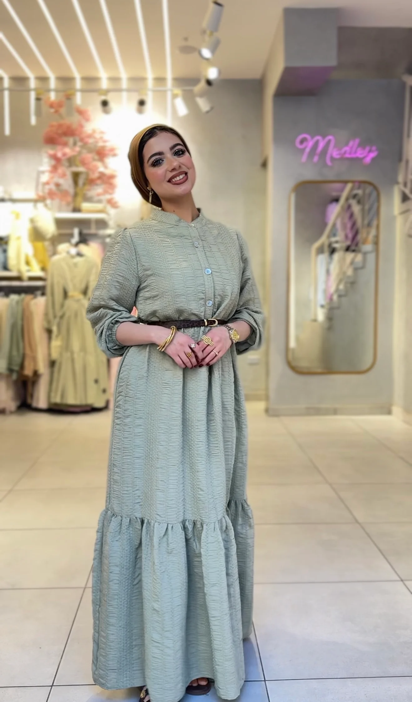 Textured Maxi Dress with Matching Gift Bag - Image 28