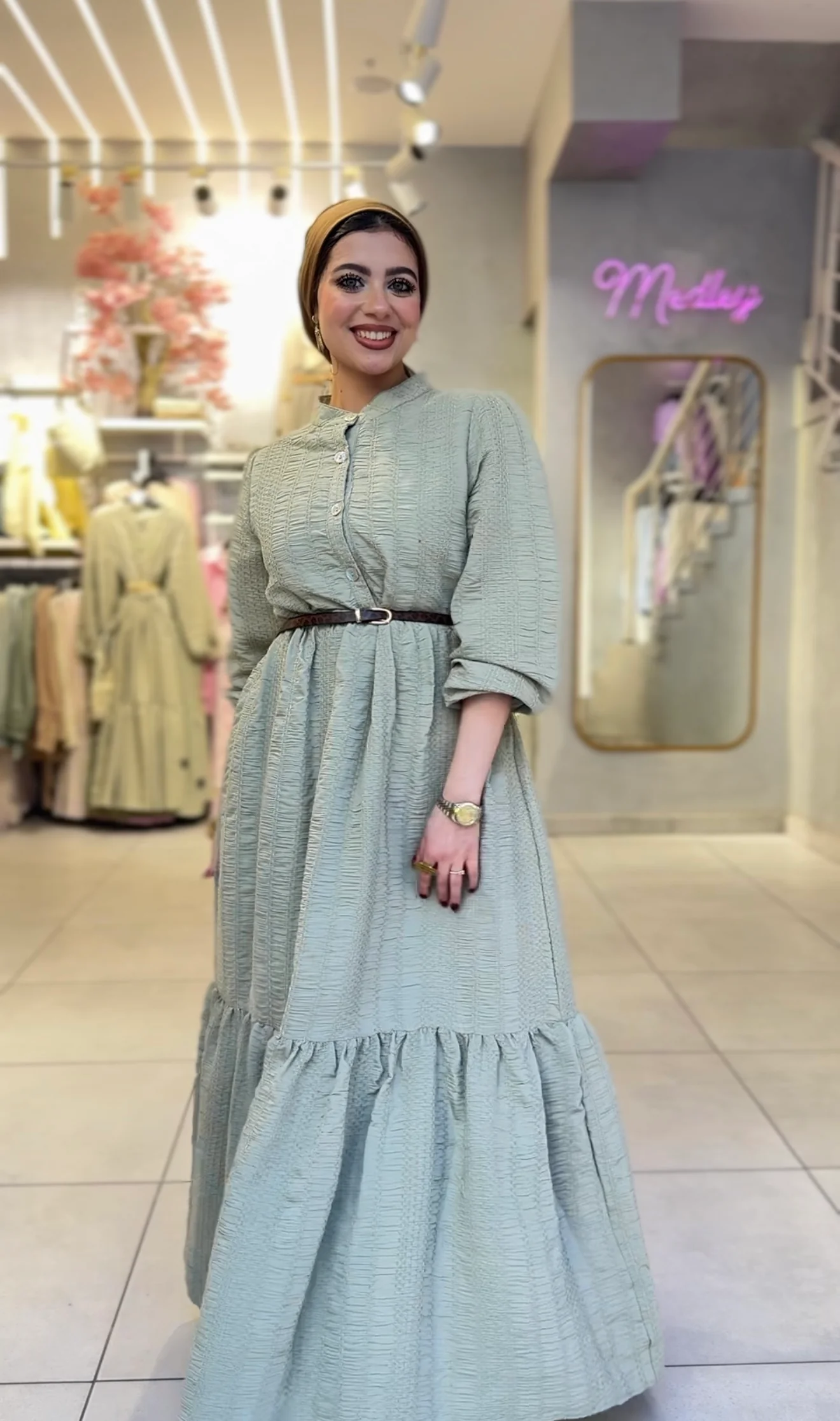 Textured Maxi Dress with Matching Gift Bag - Image 29