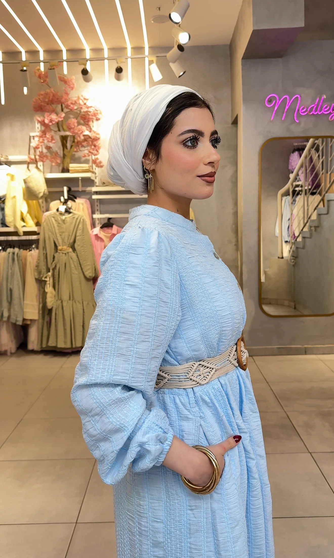 Textured Maxi Dress with Matching Gift Bag - Image 5