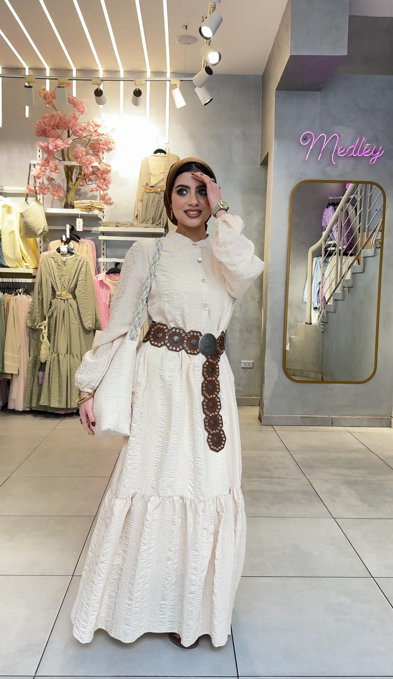 Textured Maxi Dress with Matching Gift Bag - Image 6