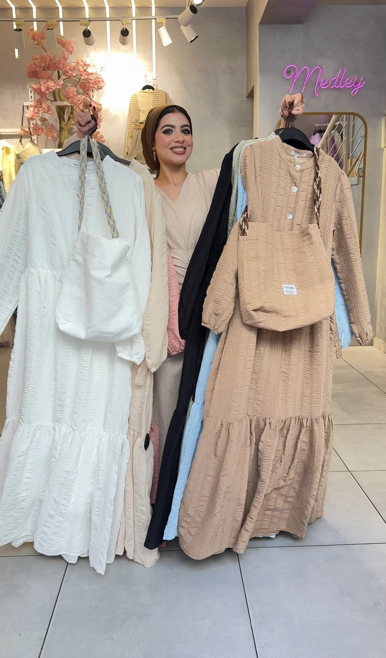 Textured Maxi Dress with Matching Gift Bag - Image 8