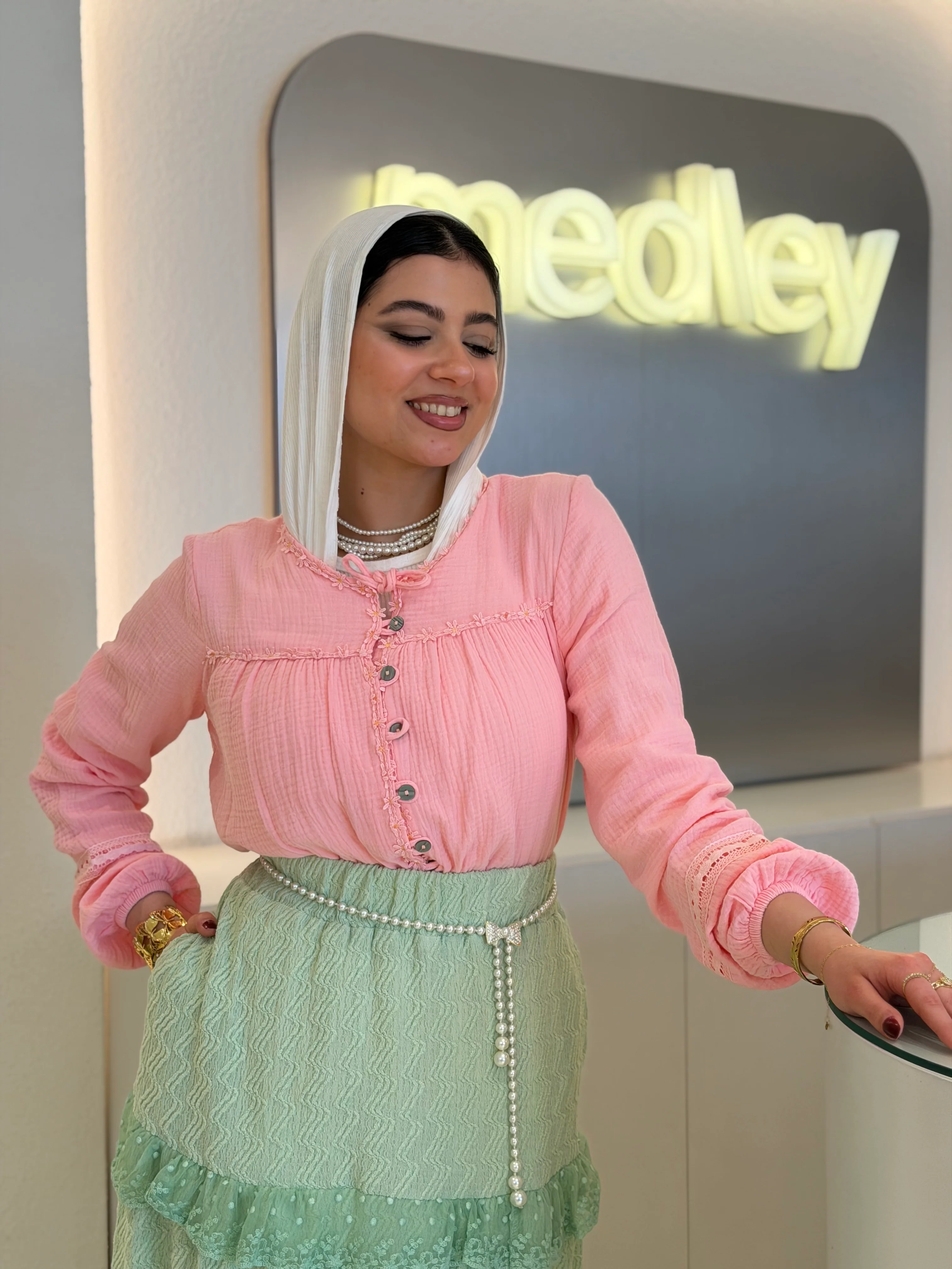 Baby Floral cotton blouse - Image 3