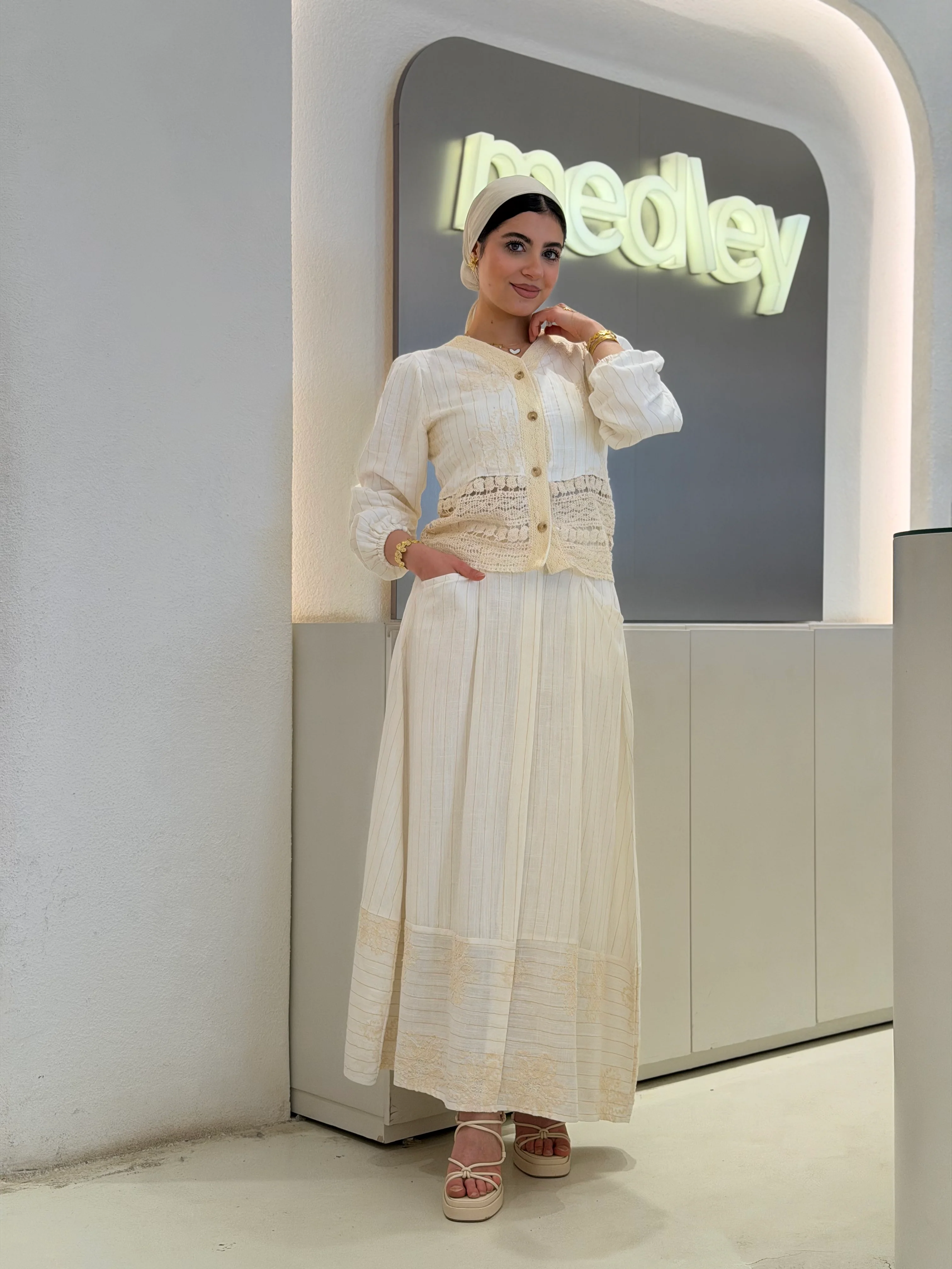 Linen Premium Skirt Set ( Two Pieces) - Image 5