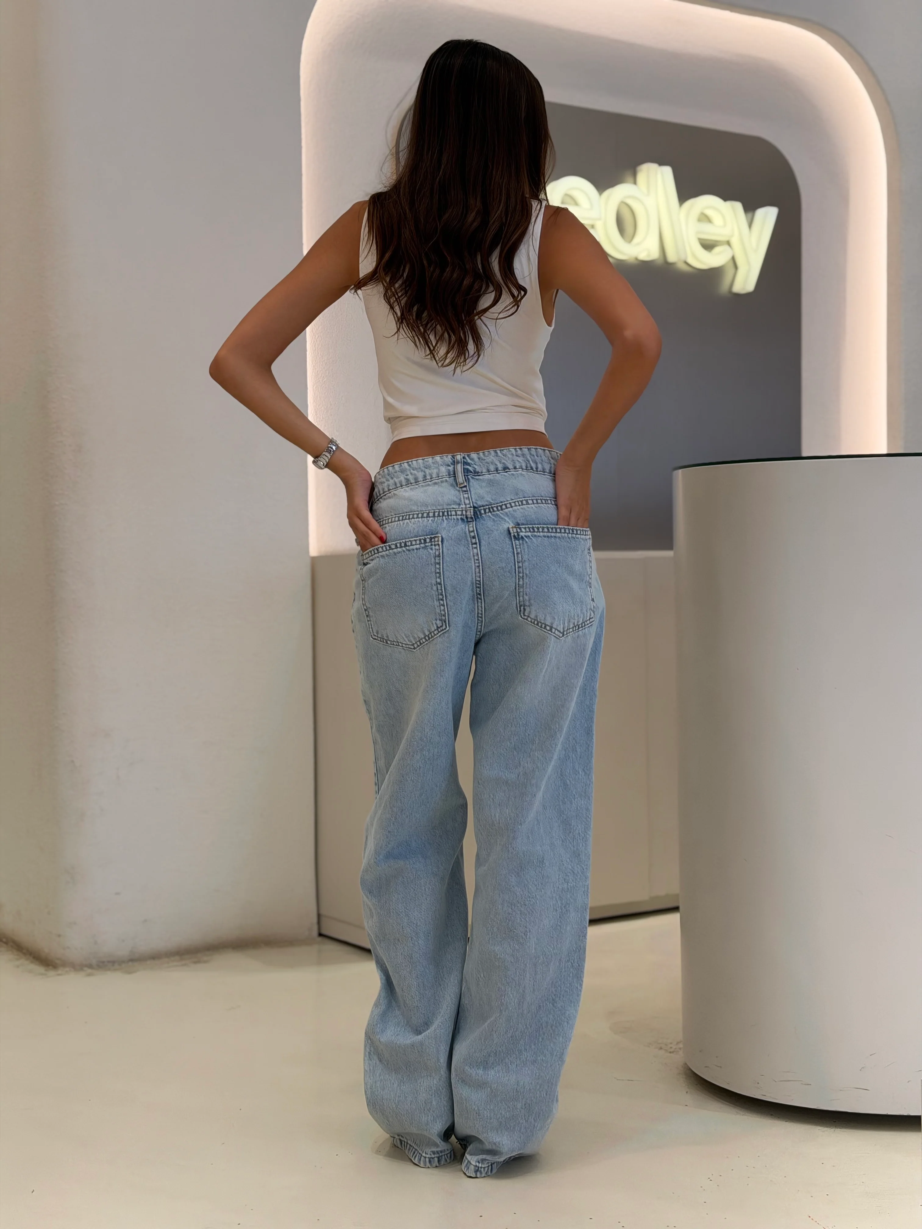 Wide Leg Paperbag Waist Jeans - Image 6